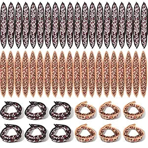 Bememo 40 Pieces Soft Curlers Hair Rollers Overnight, Polka Dot, Leopard