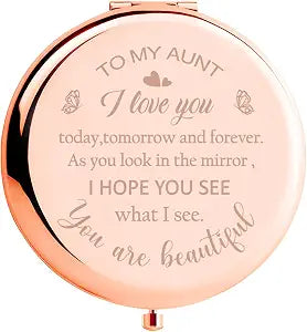 Aunt Gifts, Christmas Birthday Gift for Aunt Compact Mirror