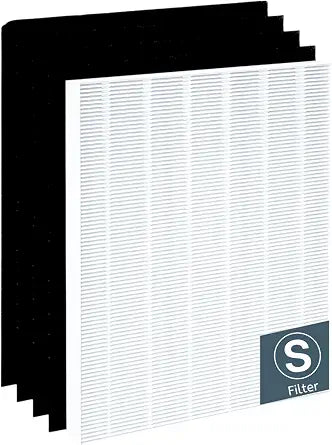 Nispira C545 HEPA Filter Replacement Ture HPEA For Winix C545 Air Purifier, P150, B151, 9300, Part Filter S 1712-0096-00 & 2522-0058-00, 113050 1 Set