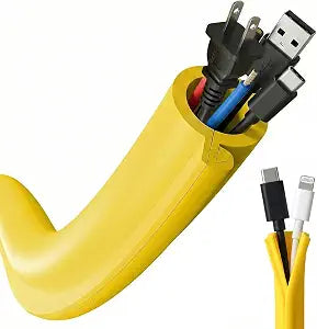 Silicone Cable Cord Cover Protector, Flexible Wire Loom Tubing Cable Sleeve Cover Organizer for Protect Pet from Chewing  Cable Cord Insulation Protection