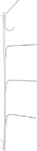 Household Essentials Hinge-It Clutterbuster Valet Family Towel Bar, White