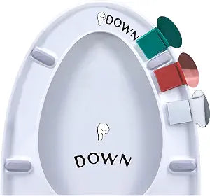 3Pcs Toilet Seat Lifter with 1Pc Toilet Seat Stickers Decals, Holder Lift Tools Bathroom Accessories for Home,Hotel, Office,RestaurantPublic, Accessories