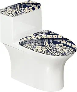 GLENLCWE American Samoa Toilet Covers Set of 2 Toilet Lid and Tank Cover Set for Bathroom, Fits Most Lids Tanks Bath Seat Covers Home Accessories