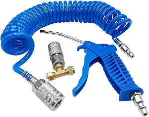 Beduan Air Blow Gun Kit with 16ft Long Pneumatic Pu Hose, Heavy Duty Air Duster Gun for Air Compressor