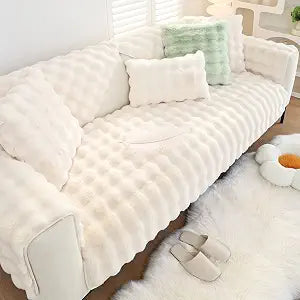 Faux Fur Couch Covers for Sofa Thick Fuzzy Sofa Covers for Dogs