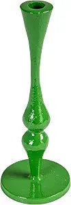 Creative Co-Op Cast Metal Taper Holder, Green