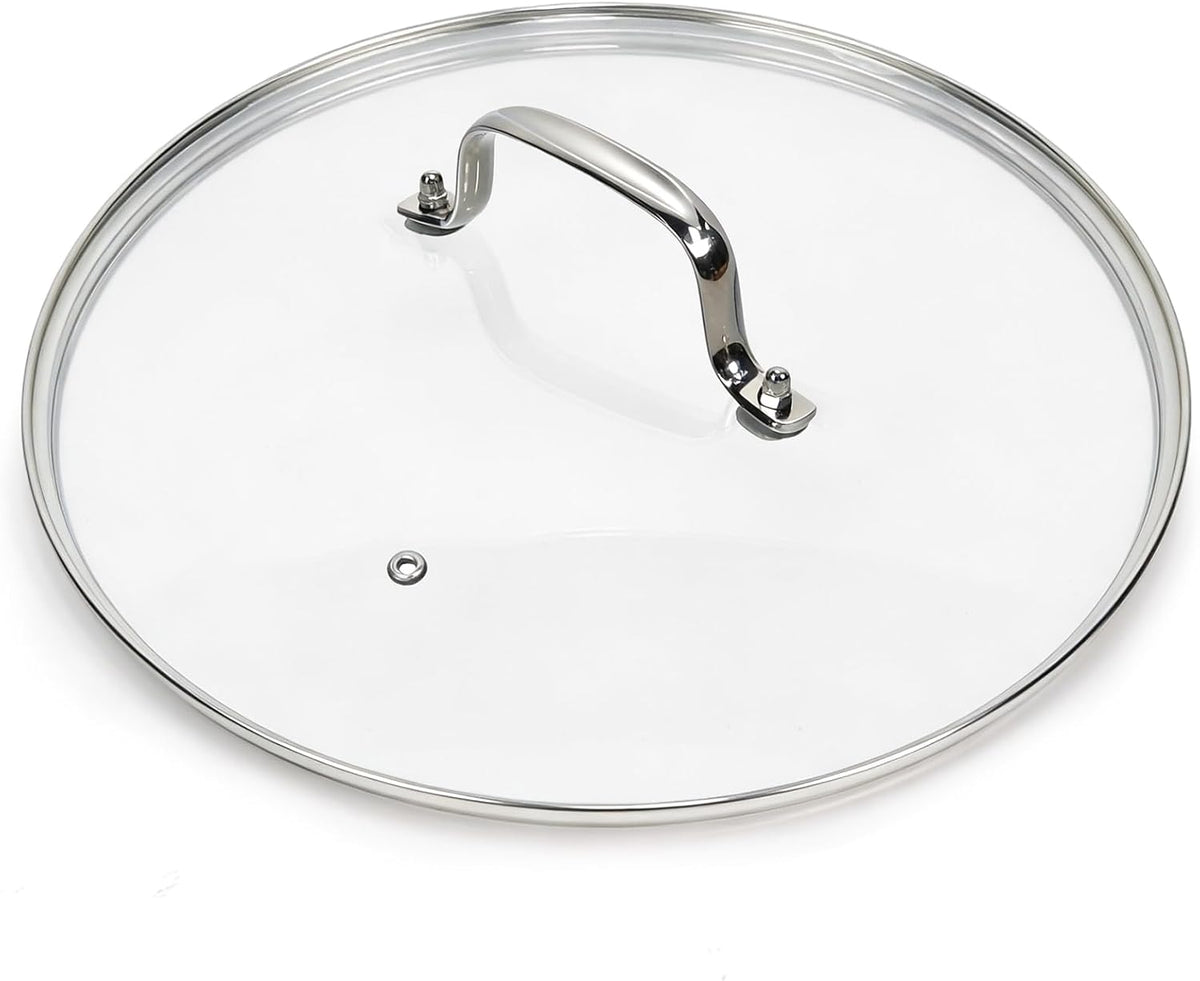 12 IN Glass Lid with Stainless Steel Handle for Frying Pan & Pot