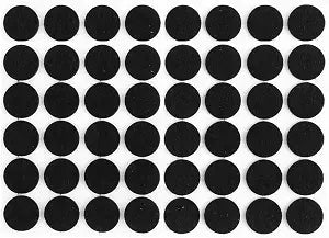 Black Self Adhesive Felt Bumpers 1/2" Diameter and 1/8" Thick (48 Pack), Round