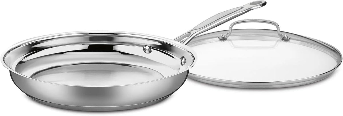 Cuisinart 12 Inch Skillet with Glass Cover, Chef's Classic Collection, 722-30G