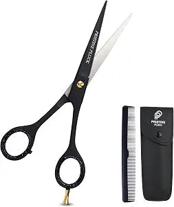 Stainless Steel Professional Hair Cutting Scissors 6.5" Ultra Sharp Barber Scissors & Hair Shears Best For Men,Women,Adults Trimming Scissors For Hair Included One Comb