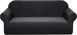 Granbest Premium Water Repellent Sofa Cover High Stretch Couch Slipcover Super Soft Fabric Couch Cover (Black,Large)