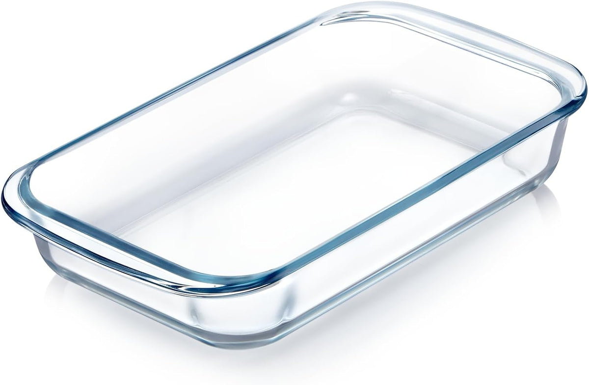 NUTRIUPS 1QT Rectangular Small Glass Baking Dish,Glass Pan with Handle