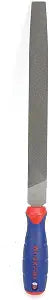 WORKPRO W051002 10 In. Flat File  Durable Steel File to Sharpen Tools and Deburr, Comfortable Anti-Slip Grip, Double Cut  Tool Sharpener for Professionals and DIY (Single Pack)