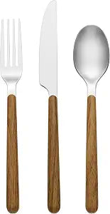 Oneida 24 Seven Faux Wood 12-Piece Silverware Set for 4, Flatware