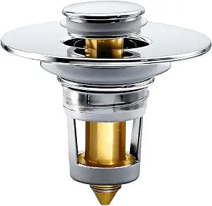Bathroom Sink Stopper with Hair Catcher  Universal Pop-Up Drain StrainerDrain Stopper