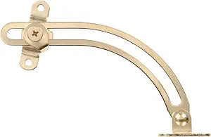 Hardware Essentials 851585 Friction Assisted Lid Support-Left Side Brass