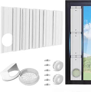 Portable AC Window Vent Kit with 6 Plates for Sliding Windows/Door