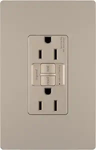 Legrand radiant 15 Amp GFCI Duplex Outlet Nickel with Wall Plate 1PK
