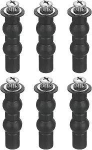 uxcell 6Pcs Toilet Seat Hinge Screw, Stainless Steel Universal Toilet Seat Screws Expanding Rubber Bolt with 0.63" Gasket for Toilet Seat Replacement Parts