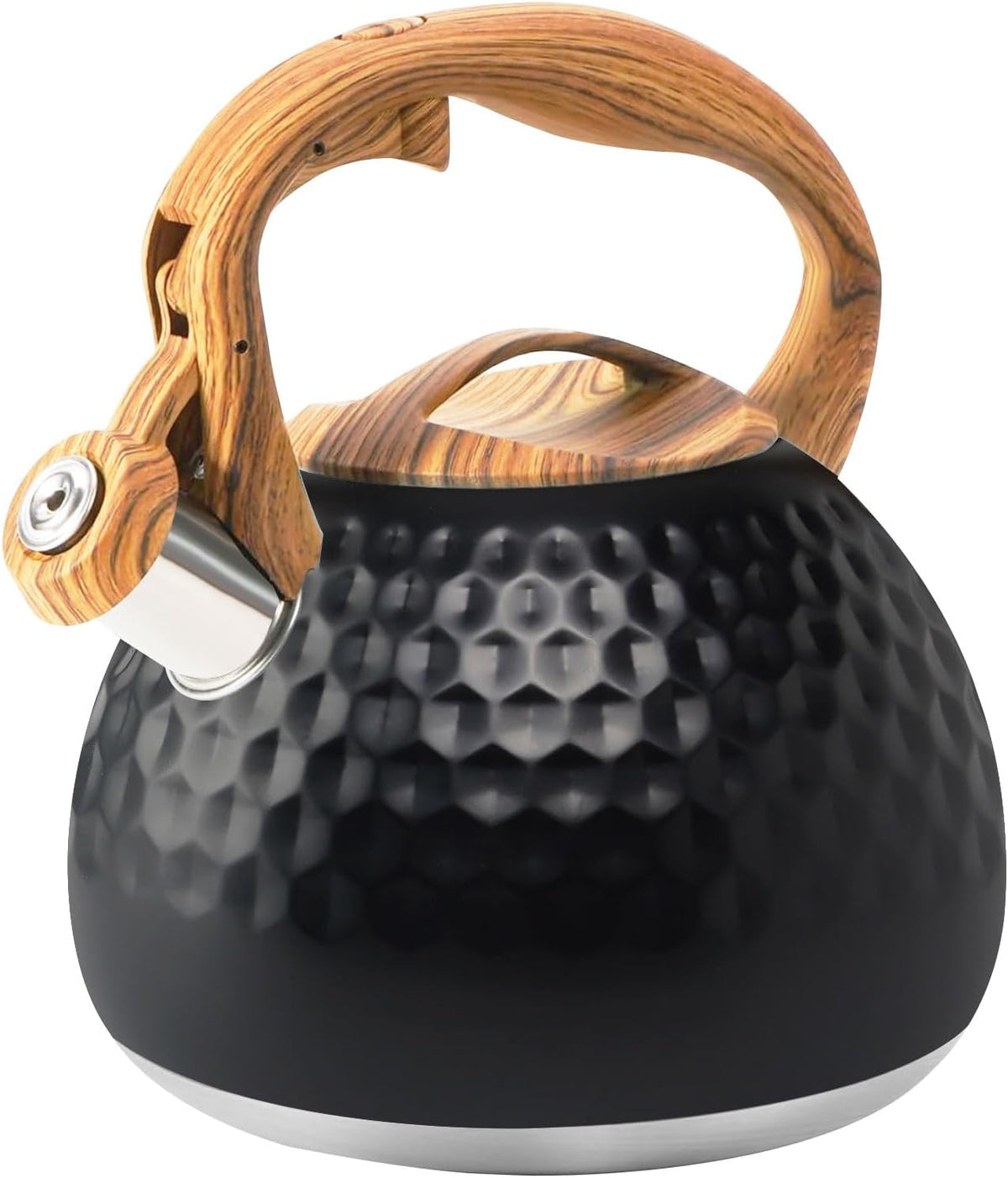3.2Qt Stainless Steel Whistling Tea Kettle Stovetop, Black