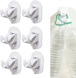 6-piece Set of Non drilled Curtain Rod Bracket Hooks, with a Weight Capacity of 20 pounds, Suitable for Bathroom Towel Racks and Wardrobe Organizer Peel Off Curtain Rod Racks, no Drilling Required