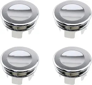 TAODAN 4PCS Bathroom Sink ABS Plastic Overflow Cover 1.29 Inch Diameter Washbasin Decorative Ring Suitable for Families Shopping Mall Hotel Factories Schools