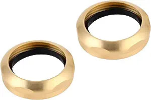 ZM Brass Slip Joint Nut and Washer Kit 1-1/2 Inch 2 Pack