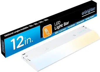 Enbrighten 12 Inch Hardwired Under Cabinet Light with 5 Color Temperatures