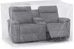 Plastic Loveseat Couch Cover, 91 W x 45 D x 50 H, 4 Mil PE
