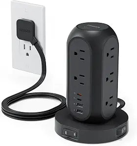 TESSAN Surge Protector Power Strip with 1050J, Individual Switches, 6 Ft