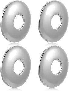 4 Pcs Stainless Steel Shower Arm Flange, Shower Head Cover Plate Round Escutcheon Plate Cover (2.4" OD, 0.8" ID), Bathtub Faucet Covers, Silver Replacement Tube Parts for Bathroom, Showers Head