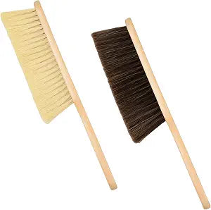 Wooden Bench Brush with Soft Bristles  2 Pack Wide Table & Counter Dusting Brush for Cleaning Crumbs, Lint, Clothing, Furniture, Kitchen Surfaces & Workbenche