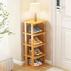 Vertical Shoe Rack ,Tall Narrow Shoe Shelf Organizer Entryway Shoe Storage