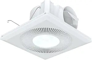 Bathroom Exhaust Fan with Light, Bathroom Fan 11.8IN with 15W 3CCT LED Light Combo, Kitchen Exhaust Fan 165CFM, 42dB Ultra-Quiet Bathroom Vent Fan for Home, Bathroom, Office,