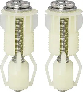 Toilet Seat Screw FMHXG 2PCS Toilet Top Cover Lid Seat Fixings WC Blind Hole Fitting White Screws, Toilet Seat Hinge Screw