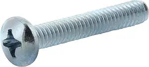 Hillman 100 Pcs Machine Screws (#10-24 x 2-1/2") | Phillips Drive Pan Head Screws for Metal & Plastic Fastening | Zinc-Plated Steel Hardware for Electrical, Mechanical & Industrial Applications