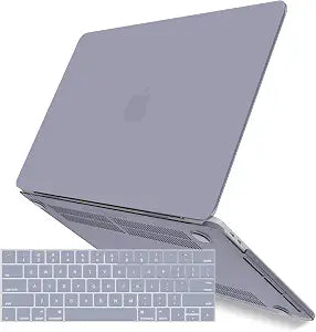 IBENZER Compatible with MacBook Pro 15 Inch Case 2019 2018 2017 2016 A1990 A1707, Plastic Hard Shell Case with Keyboard Cover for Mac Pro 15 Touch Bar, Lavender Grey, T15LVGY+1