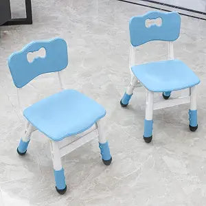 WHY TOYS Adjustable Kid Chairs Indoor 3 Level Adjustable Suitable for Children Age 2-6. Maximum load-bearing 220LBS Suitable for Family Classroom and Nursery Child Seat Set (2-Pack-Blue)