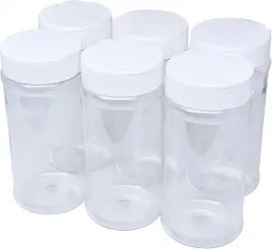 Spice Jars with Shaker Lids - 17oz Empty Seasoning Containers for Kitchen Storage and Drawer Organization, Pack of 6