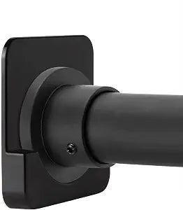 Black Shower Curtain Rod Holder for Wall Mount | Adhesive Shower Tension Rod Retainer for Tile | No Drilling | Stick On | 2 Pack, (Shower Curtain Rod Not Included)