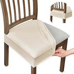 FUANGUI Dining Chair Covers Set of 4, Kitchen Chair Seat Covers