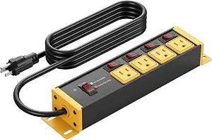 CCCEI 12 Gauge Heavy Duty Surge Protector, Yellow, 4FT, 1