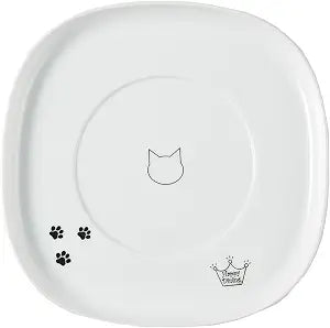 Necoichi Raised Cat Bowl Dining Tray (White, Single)