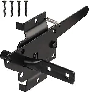 JIAHOO Post Mount Gate Latch for Wooden Fence, Self Locking Gate Hardware