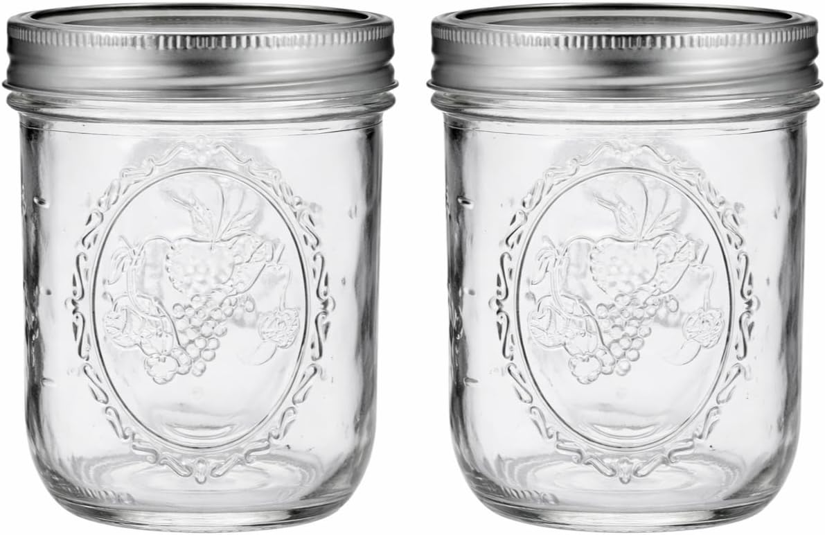 Wide Mouth 16 oz Mason Jars with Lids and Bands - 2 Pack - Packed in North Mountain Supply ImpactGuard Box - BPA-Free, Made in the USA - for Canning, Freezing, Storing, and More