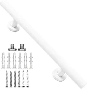 20 Inch Grab Bar 1.25" Dia, White Bathroom Grab Bar, 304 Stainless Steel Handicap Grab Bars, Safety Support Handrail, Assist Bath Shower Handle for Elderly Injury Senior