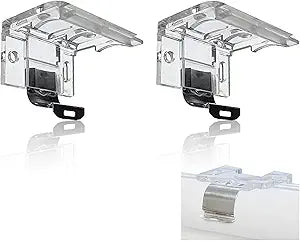 2 PCS Replacement Brackets for Cordless Blinds Mounting Bracket with Metal Clip for 1" PVC Honeycomb Pleated Shades Levolor Window Shade Holder Hardware Plastic Headrail Clip Mounting
