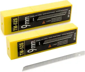 100Pcs 9mm Utility Knife Blades 60 Degree Snap Off Stainless Steel Blades,Vinyl Wrap Tools Art Knife Replacement