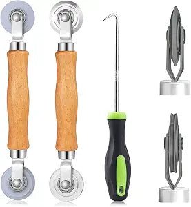 King&Charles 3-in-1 Window Screen Repair Kit, Steel/Nylon Roller & Hook