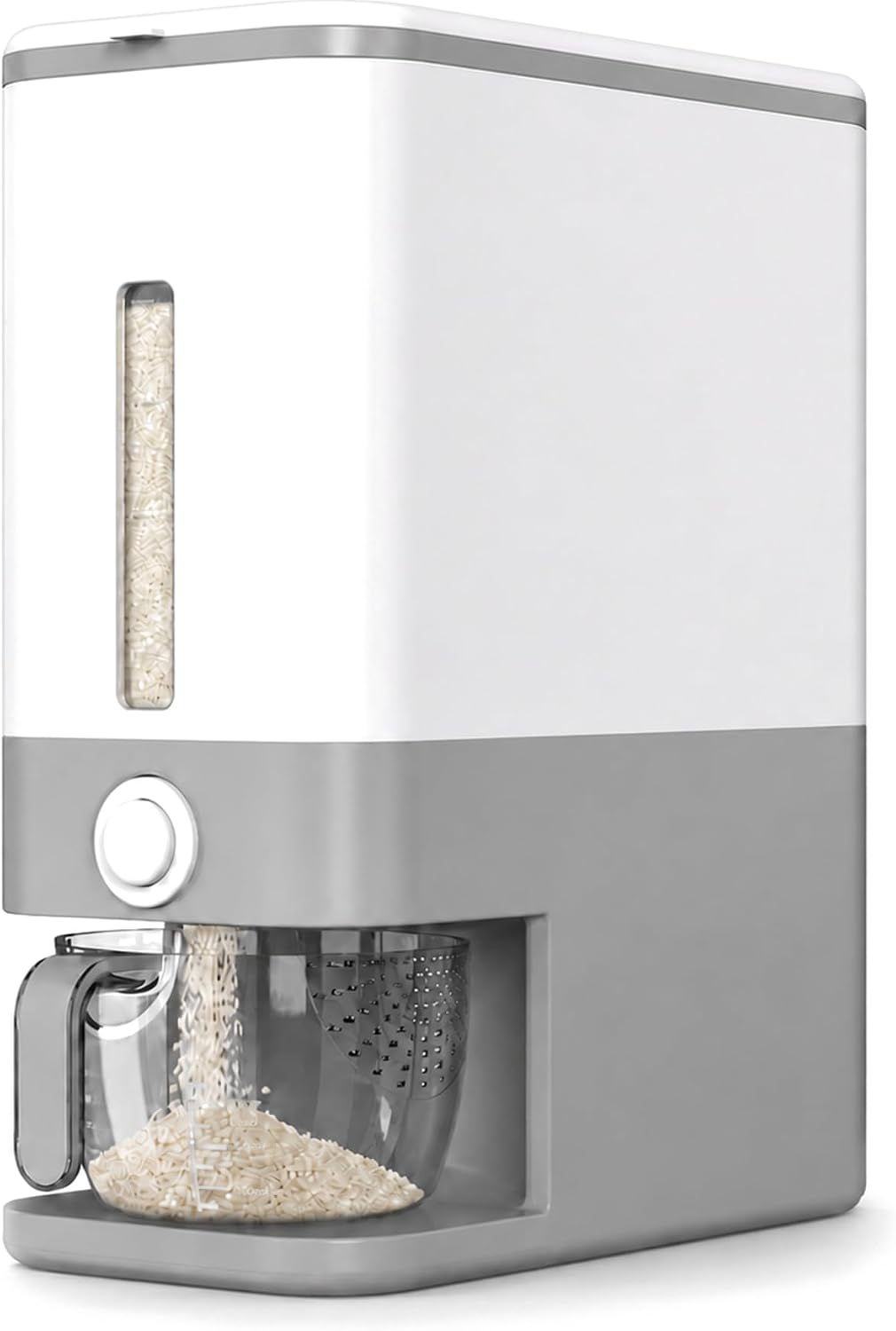 Proarea Thicker Rice Dispenser Rice Container 25 Lbs with Measuring Cup